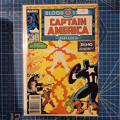 Buy Captain America #362 Vol. 1 7.0+ 1st App Newsstand Marvel Comic Book S-4 • 3.19£