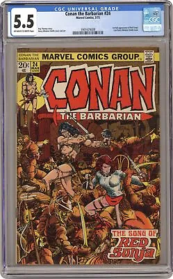 Buy Conan The Barbarian #24 CGC 5.5 1973 3901679008 1st Full Red Sonja Story • 181.77£