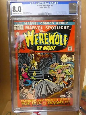 Buy Marvel Spotlight Werewolf By Night Comic 4 8.0 CGC Please Read 1st Appearance • 259.99£
