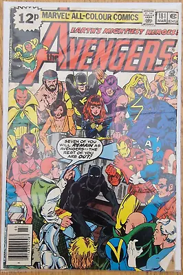 Buy The Avengers #181 Marvel Comics  1978 1st Scott Lang Bagged & Boarded • 25£