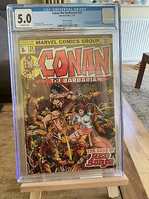 Buy CONAN THE BARBARIAN #24, 1st Full RED SONJA Story, Marvel Comics (1973), CGC 5.0 • 100£