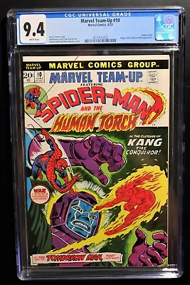 Buy Marvel Team-up #10 Cgc 9.4 - White Pages *spider-man,human Torch Battle Kang ! * • 238.96£