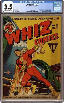 Buy Whiz Comics #25 CGC 3.5 1941 1269990006 1st App. Captain Marvel Jr. • 1,787.49£