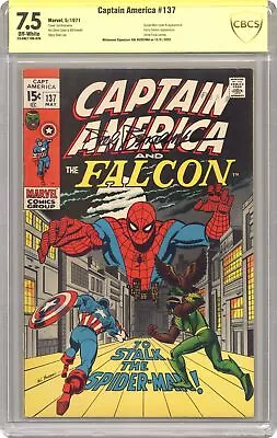 Buy Captain America #137 CBCS 7.5 SS Sal Buscema 1971 23-0AE1106-030 • 171.83£