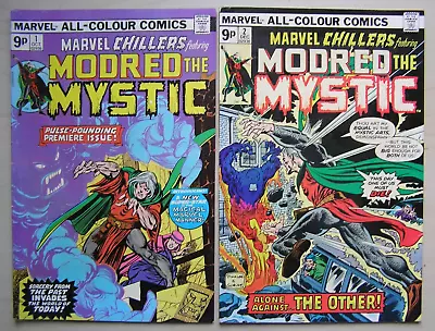 Buy LOT 2 X MARVEL CHILLERS #1 + #2 - FEATURING MODRED THE MYSTIC - 1975 (BOTH FN) • 7.95£