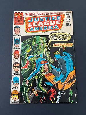 Buy Justice League Of America #87 - 1st Appof The Champions Of Angor (DC, 1971) Fine • 8.97£
