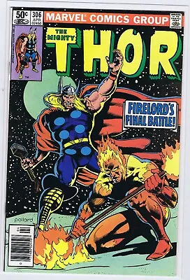 Buy Thor 306 6.5  Glossy Book Real Nice Newstand Firelord's Final Battle Wk • 6.34£
