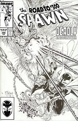 Buy Spawn #298 B & W Variant Amazing Spider-Man Homage Cover Todd McFarlane 2019 • 5.64£