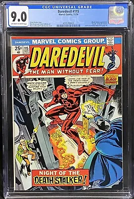 Buy Daredevil #115 CGC 9.0 1st Ad For Incredible Hulk 181 Wolverine Marvel 1974 • 141.91£