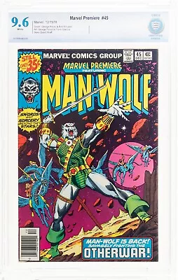 Buy Marvel Premiere #45 CBCS 9.6 NEWSSTAND WP NM+ 1978 Man-Wolf Solo Story Cgc • 126.35£