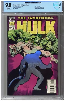 Buy Incredible Hulk  #425   CBCS   9.8  NMMT   White Pgs  1/95  Hologram Cover  “Dea • 106.69£