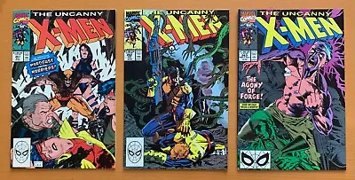 Buy Uncanny X-Men #261, 262 & 263 Harriers Hunt All 3 Parts (Marvel 1990) 3 X VF+/- • 21.71£