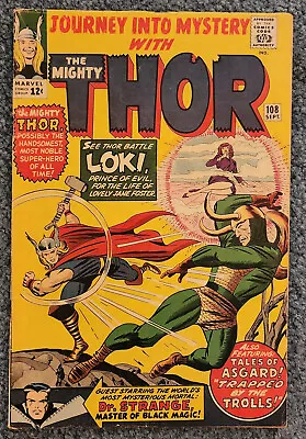 Buy Journey Into Mystery #108 Thor Loki Dr. Strange Marvel Comics 1964 - VG/FN • 70.94£