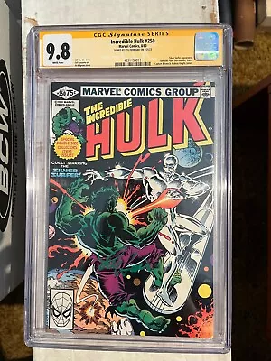 Buy Incredible Hulk #250 CGC 9.8, Silver Surfer, SS Signed By Lou Ferrigno, READ! • 355.73£