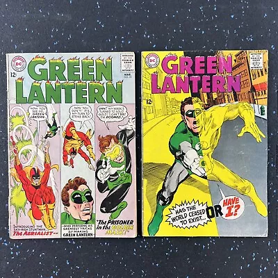 Buy Green Lantern #35 & #63 (1965 1968 1st Appearance Aerialist) VG- 3.5 • 12.64£