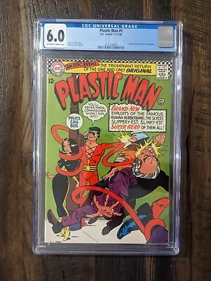 Buy Plastic Man #1, CGC 6.0, 1st App Gordon K Trueblood, DC Comics, 1966 • 145.91£
