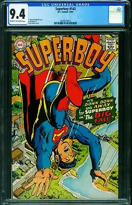 Buy Superboy #143 Cgc 9.4 1967-neal Adams Silver Age 2039573013 • 226.97£