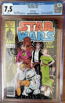 Buy Star Wars 107 Marvel Comics 1986 CGC 7.5 • 79.91£