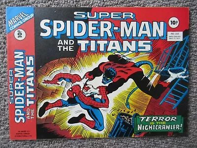 Buy Marvel UK  Spider Man And The Titans Comic #222 11th May 1977 • 4£