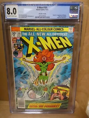 Buy Marvel Comics X Men 101  CGC 8.0 1st  Appearance  Phoenix Jean Grey 1976 • 599.99£