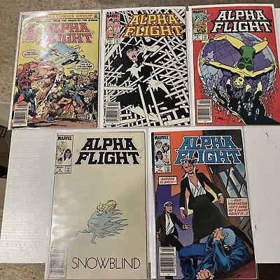 Buy Lot Of (5) Alpha Flight #1,3,4,6,7 1983 Marvel Comics All Newsstand • 9.59£