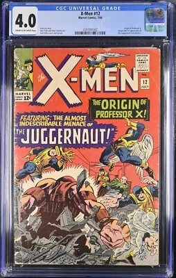 Buy Uncanny X-Men #12 CGC 4.0 1965  1st App. Juggernaut • 481.47£