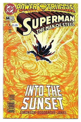 Buy Superman: The Man Of Steel #64 : NM- :  Into The Fire!  : Riot • 1.95£