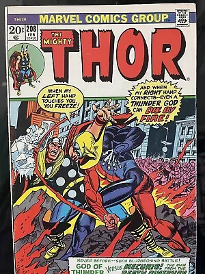Buy Thor #208 Vg The Fourth-dimensional Man!! 1972 • 5.62£