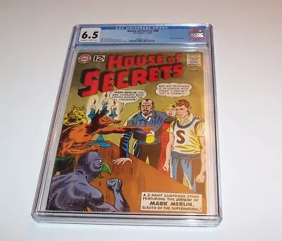 Buy House Of Secrets #58 - DC 1963 Silver Age Issue - CGC FN+ 6.5 • 113.53£