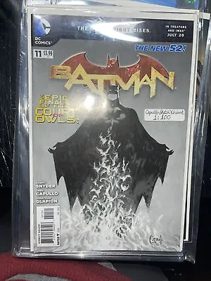 Buy Batman #11 VF/NM DC 2012 1:100 B&W Sketch Variant Capullo  UNREAD !! • 79.06£