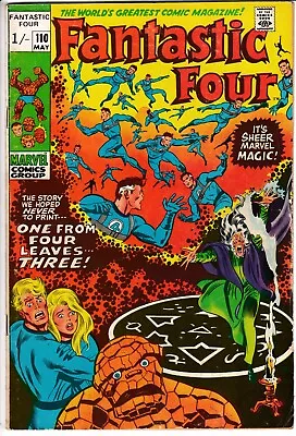 Buy FANTASTIC FOUR #110, PENCE VARIANT, VG, Marvel Comics (1971) • 14.95£