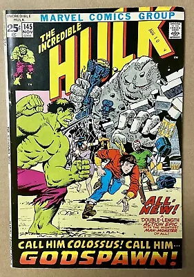 Buy The Incredible Hulk 145 VF 1971 • 23.99£