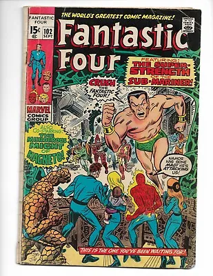 Buy Fantastic Four #102 Vintage Marvel 1970 John Romita Sr. Jack Kirby Art Free Ship • 14.19£
