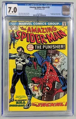 Buy AMAZING SPIDER-MAN #129 CGC 7.0 (1974) 1ST PUNISHER!! - Marvel - New Slab! • 1,245.21£