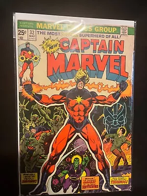 Buy Captain Marvel #32 - Origin Of Drax & Moondragon 1974 • 18.97£