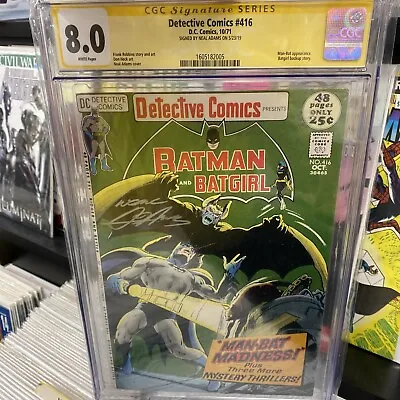 Buy Detective Comics CGC SS 8.0 NEAL ADAMS SIGNED RIP Legend DC Comics • 631.48£