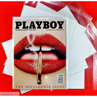 Buy Magazine Bags ONLY  Up To A4 Size0 Fits Current Play Boy Magazine Issues X 10 • 16.99£
