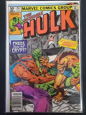 Buy The Incredible Hulk #257 Newsstand Marvel 1981 VF- Comics Book • 3.99£