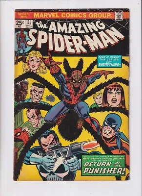 Buy Amazing Spider-Man (1963) # 135 (2.0-GD) (480987) 2nd Punisher, Tarantula 1974 • 45£