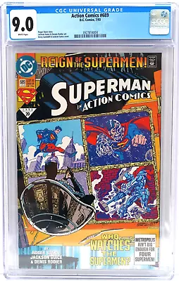 Buy D.C. Comics Action Comics Reign Of The Superman #689  CGC 9.0 Graded Comic Book • 59.38£