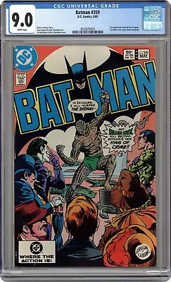 Buy Batman #359 CGC 9.0 1983 4323676003 1st Comic Book Work By Dan Jurgens • 104.41£