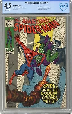 Buy Amazing Spider-Man #97 CBCS 4.5 1971 22-1653D6D-018 • 90.92£