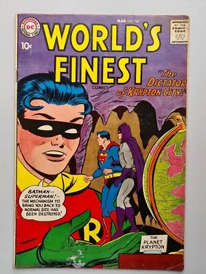 Buy World's Finest Comics #100 Vg+ (4.5) Classic Cvr 1959 Dc Superman Batman Robin** • 149.99£