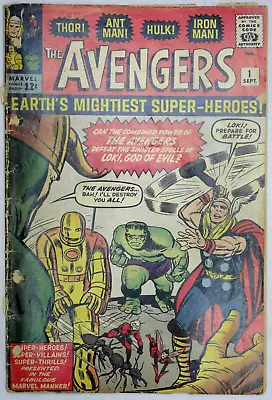 Buy Avengers #1 1st Appearance Of The Avengers Marvel Comics (1963) GRAIL! • 1,886.36£