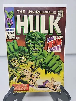 Buy INCREDIBLE HULK #102- Marvel 1968 1ST Issue Marker On Cover • 118.26£