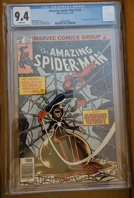 Buy Amazing Spider-man #210 Cgc 9.4 Newsstand Madame Web 1st Appearance  • 160.12£