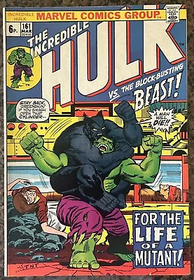 Buy Incredible Hulk #161 - Beast Appearance & Death Of The Mimic!  - (Marvel 1973) • 54.99£