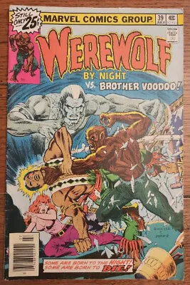 Buy Werewolf By Night #39 Marvel 1976 Key 1st Brother Voodoo +Werewolf Meeting! FN- • 11.89£