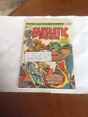 Buy The Fantastic Four No.154 - January 1975 - Bronze Age - UK Copy - Con: Good • 5.50£