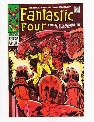 Buy Fantastic Four 81  Enter The Exquisite Elemental!  (Marvel, Dec. 1968, FN+) • 23.70£